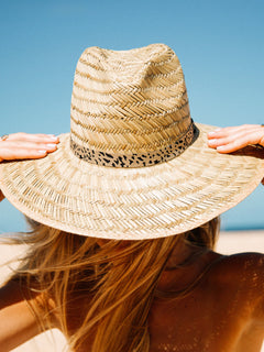Throw Shade Leopard Band Straw Hat - Natural