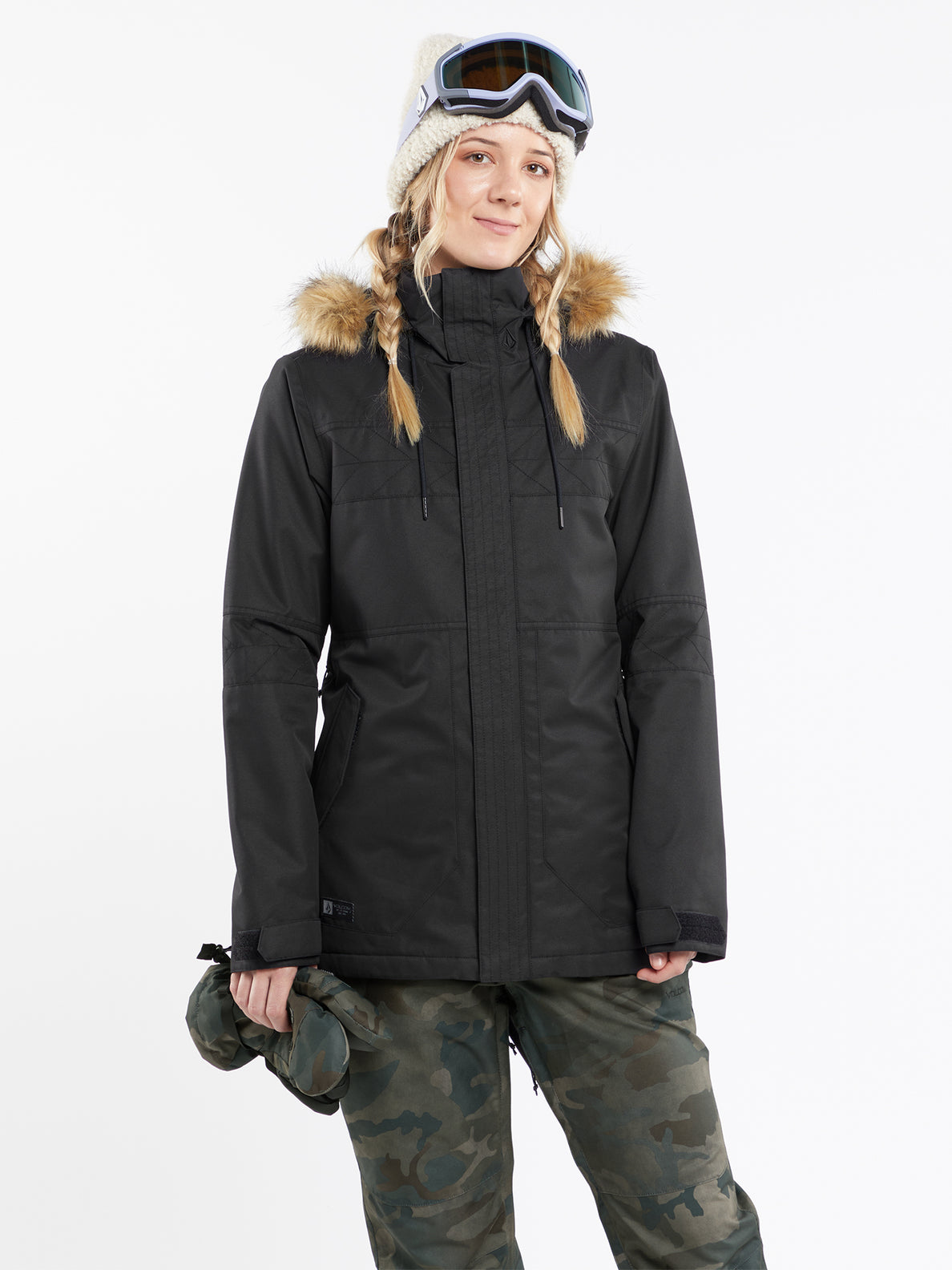 Womens Fawn Insulated Jacket - Black (H0452410_BLK) [42]