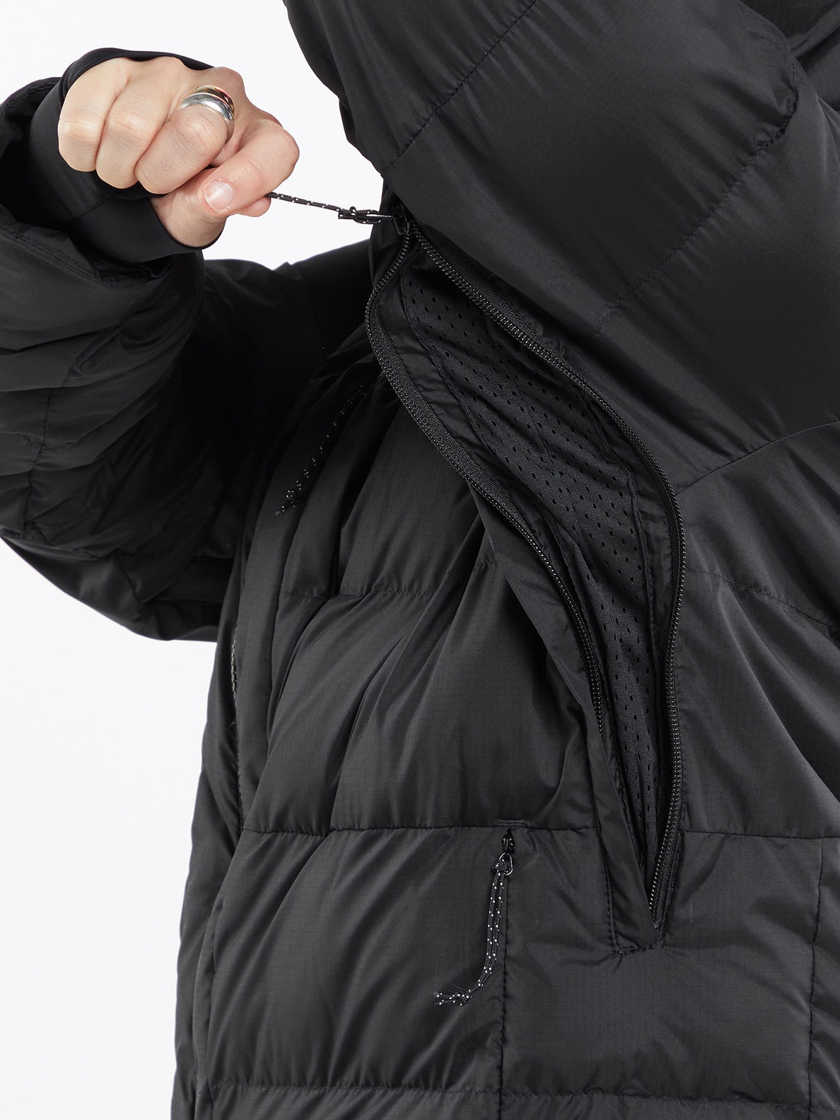 Womens Puffleup Jacket - Black (H0452415_BLK) [37]