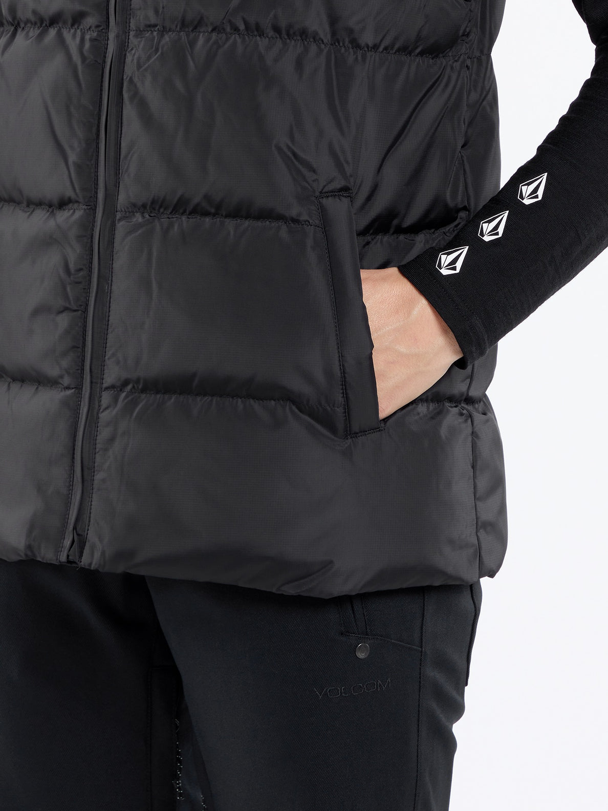 Womens Stone Castine Puff Vest - Black – Volcom Canada