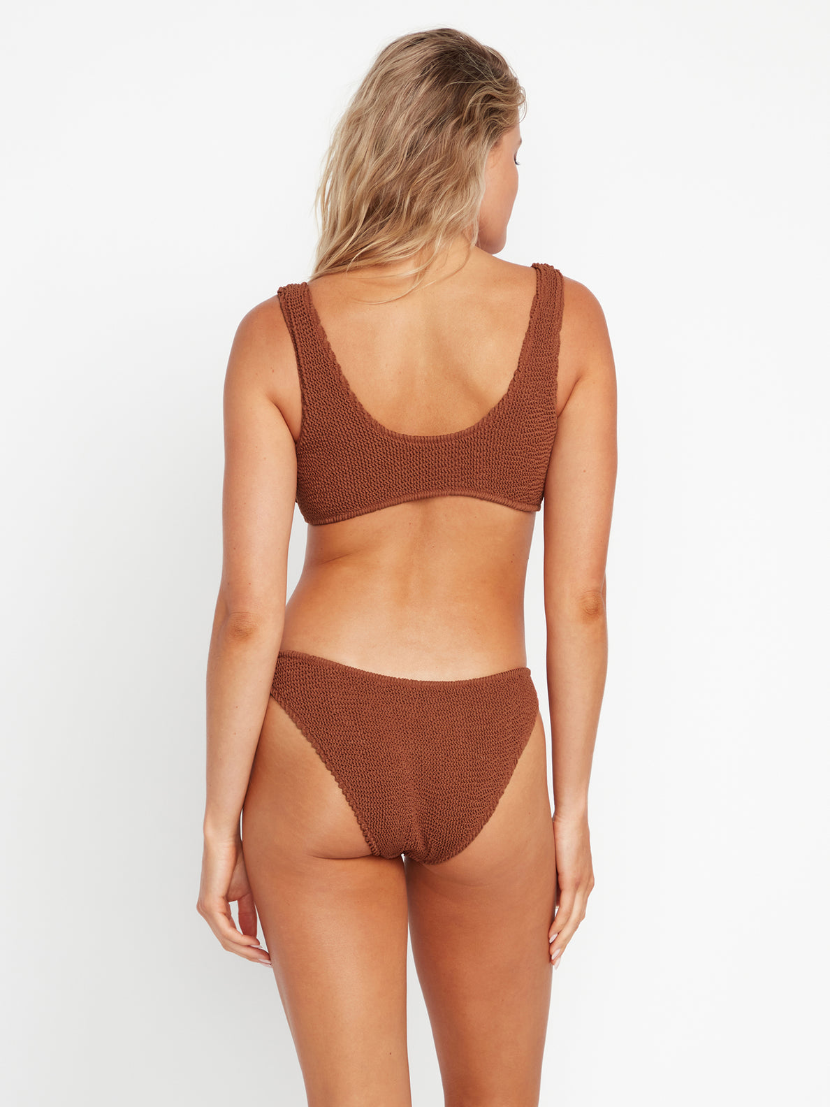 Simply Scrunch Scoop Bikini Top - Rustic Brown (O1022309_RBR) [B]