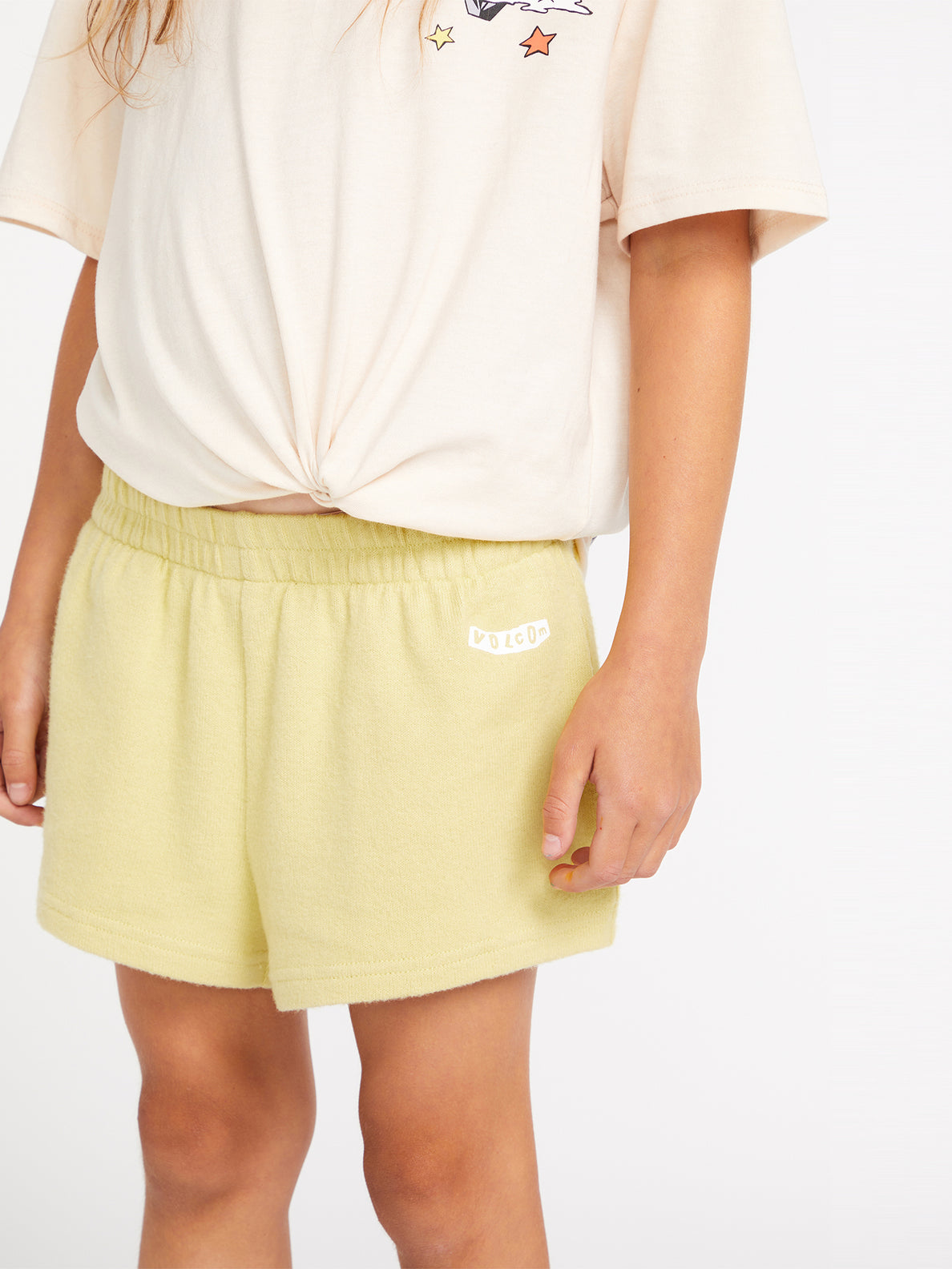 Girls Lil Fleece Shorts - Citron (R0912202_CTR) [2]