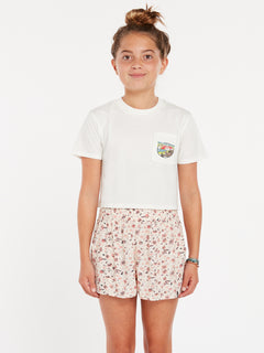 Girls Pocket Dial Tee - Star White (R3522204_SWH) [F]