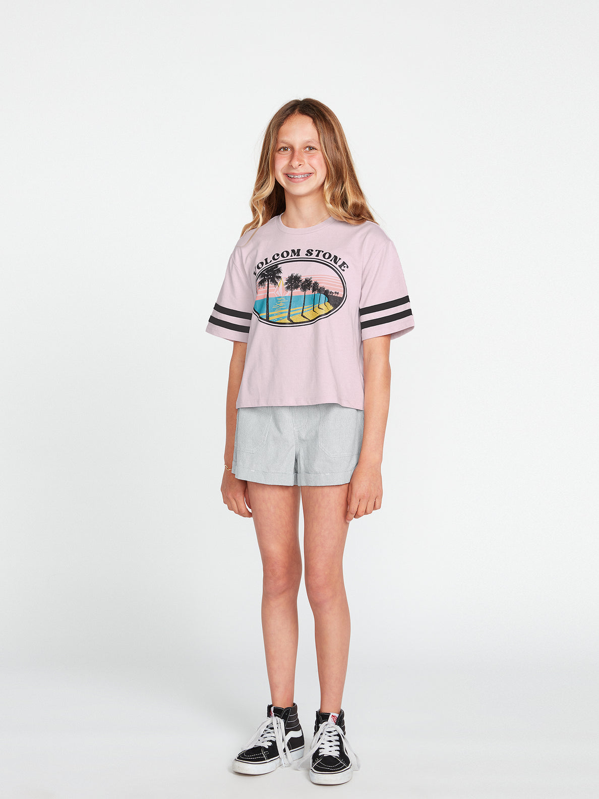 Girls Truly Stoked Short Sleeve Tee - Lavender (R3532201_LAV) [3]