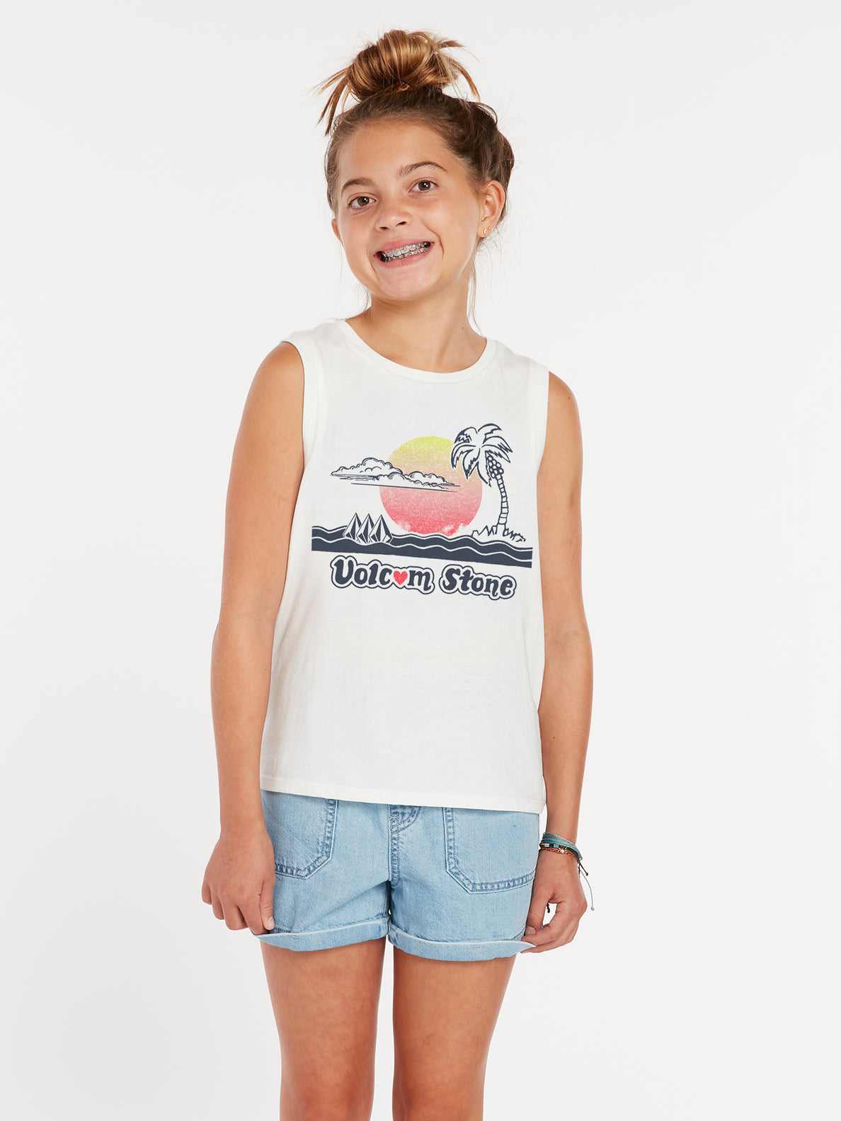 Girls Flexin Muscle Tank - Star White (R4522200_SWH1) [F]