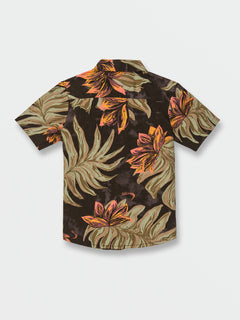 Little Boys Marble Floral Short Sleeve Shirt - Rinsed Black (Y0412308_RIB) [B]