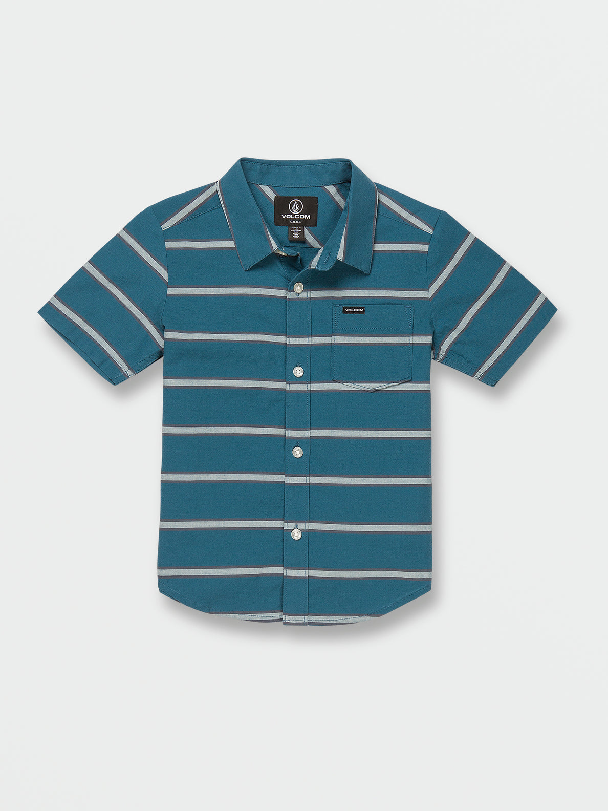 Little Boys Sayzon Stripe Short Sleeve Shirt - Aged Indigo (Y0412331_AIN) [F]