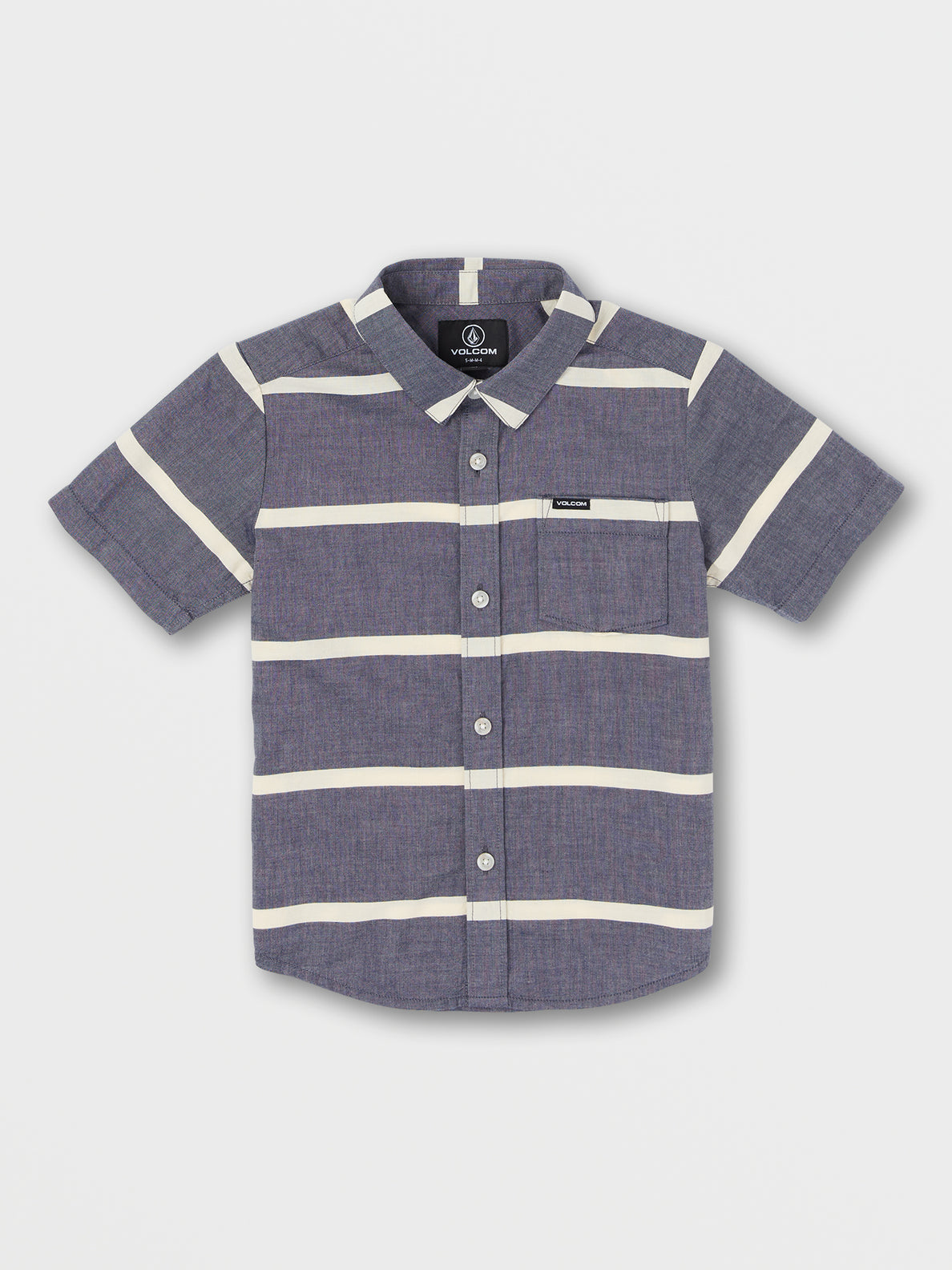 Little Boys Stone Stagger Woven Short Sleeve Shirt - Marina Blue (Y0432230_MRB) [F]