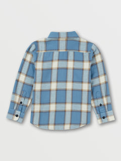 Little Boys Caden Plaid Long Sleeve Flannel - Slate Blue (Y0542204_SLB) [B]