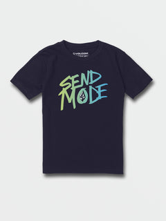Little Boys Send Mode Tech Short Sleeve Tee - Navy (Y4332230_NVY) [F]