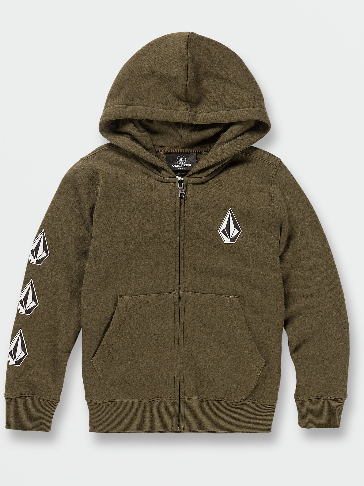 Little Boys Iconic Stone Zip Hoodie - Military (Y4832230_MIL) [F]